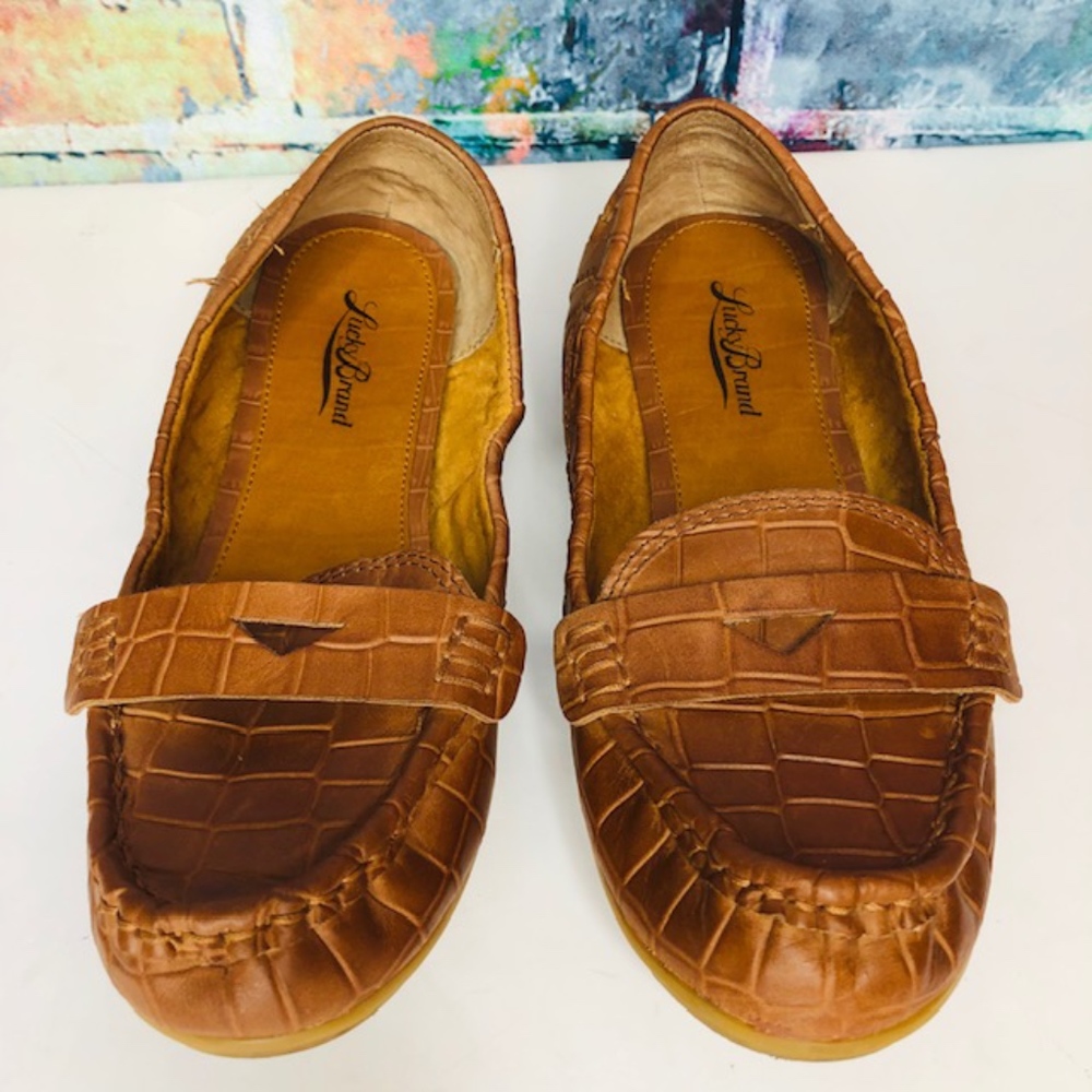Lucky Brand Leather Slip-On Shoes